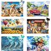 Qingdewan 6 confezioni di puzzle da 36 pezzi grandi per anziani, puzzle di demenza per adulti anziani, puzzle per cani lupo, camion facile puzzle memoria Alzheimer gioco cognitivo regalo per pazienti in casa di