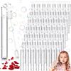 POWZOO 60 pezzi Set Mini Bolle di Sapone, Bastone per Bolle di Sapone, Bolle di Sapone per Bambini, Bolle di Sapone per Matrimonio, per Fidanzamento, Bolle di Sapone per Nozze, Bomboniere per