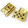DIUDIU CAT Carte da gioco nere con laminazione in oro - Mazzo impermeabile con motivo a dollaro, perfetto per trucchi magici e feste (Oro)