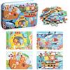 BBLIKE Puzzle Legno, Puzzle per Bambini, 4 Diversi Livelli di Difficoltà, 6 Pezzi, 9 Pezzi, 12 Pezzi, 16 Pezzi, Giocattolo Educativo Perfetto per Ragazzi Ragazze di 2 Anni +