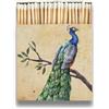 Curator Home Luxury Gift - Fiammiferi di sicurezza lunghi con scatola quadrata elegante (pavone)