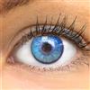 glamlens Lenti a contatto colorate blu Canaria Blue - con porta lenti a contatto - blu naturali in silicone idrogel - 2 pezzi - DIA 14,20 - senza correzione 0.00 diottrie lente a contatto