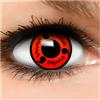 FUNZERA Lenti a contatto SHARINGAN in rosso, incluse custodia - Qualità di marca top di Linsenfinder, 1 paio (2 pezzi)