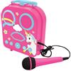 Lexibook, Unicorno, Microfono Portatile Segreto, Jack Aux-in, Ingresso TF/SD, Funzione Karaoke, Rosa, BTC050UNI