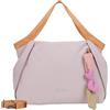 Fritzi aus Preussen Fritzi Slouchy Sky Shopper borsa donna nylon a spalla capiente con cerniera tracolla regolabile tasca interna quotidiano viaggio shopping 30 x 48 x 14 cm - Pesca Tortora, Leo Pietra, Nero, Blu Lime