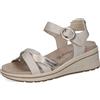 CAPRICE Donna sandalo con zeppa in pelle, Bianco (OFFW PERL COM), 42 EU