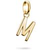 Thomas Sabo Charm Club Connect Ciondolo Charm Lettera M Placcatura Oro 18k Argento 925 Riciclato CC1219-413-39