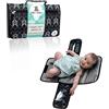 Grey Teddy Fasciatoio 3 in 1, portatile e pieghevole, con cuscino e tasche portaoggetti