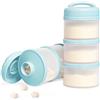 Termichy Latte in polvere per bambini, impilabile, contenitore per latte in polvere, 2 pezzi (azzurro)