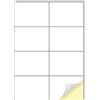 Creavvee 8 etichette per foglio, 25 fogli A4, stampabili in carta bianca per stampanti laser e getto d'inchiostro, Made in Europe - Dimensioni adesive, 105 x 74 mm
