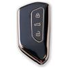 RUXYAXFOL 2 pezzi RUXYAXFOL TPU Copertura chiave auto per VW SEAT LEON MK4/KL/FR STORTSOURER Golf5/7/8/R/MK8, custodia chiave auto oro nero