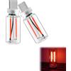 Suevut 2 PCS Retro Car Lamp Red Illuminazione ambientale USB (rosso)