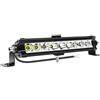 AUXTINGS 28 cm Barra luminosa LED, fascio combinato faretto flood 30 W 3000 lm IP67, fendinebbia a fila singola fuoristrada 4 x 4 per pick-up SUV ATV UTV barca,Staffa di montaggio a 2 stili