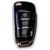 RUXYAXFOL 2 pezzi RUXYAXFOL Copertura chiave in TPU per Audi A1 A3 A4 A5 A6 B6 B7 C5 C6 Q2 Q3 Q5 Q7 R8 RS3 RS4 RS6 S3 S4 S6 TT Seat Exeo 3R Custodia chiave auto oro nero