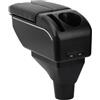 ZENVI Braccioli Compatible with Toyota Aygo X Braccioli 2022-2026 Console Centrale Organizer Immagazzinaggio Scatola Stile Doppia Porta Utilizzabile Per Autisti Supporto Gomito (Stile Fibra Carbonio)