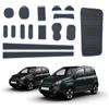 ECOZEN - Tappetini in gomma antiscivolo per FIAT Panda City Cross/Hybrid 2021-2025 impermeabili e antiscivolo, accessori per FIAT Panda City Cross per console centrale, portabicchieri, scatole