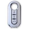RUXYAXFOL 2 pezzi RUXYAXFOL TPU Cover Chiave Auto per Fiat 500 Punto Bravo Brava Panda Doblo Ducato Idea Line Ulysse Tipo Lancia Ypslon Delta Musa Custodie Chiave Auto bianco argento