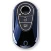 RUXYAXFOL 2 pezzi RUXYAXFOL TPU copertura chiave auto per Mercedes Benz S/G/E/C/A-Class AMG S500L C260L E300L W223 W206 Custodia chiave auto nero e argento