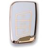 RUXYAXFOL 2 pezzi RUXYAXFOL TPU copertura chiave auto per VW Golf 7 Passat B8 Seat Leon Ibiza Toucan T-Cross Polo CC Skoda Superb Kodiaq Custodia chiave auto platino