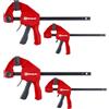 Einhell Accessories Einhell 4 pezzi set di morsetti a una mano, 100/150 mm | Impugnatura rapida | capacità serraggio 100/150 mm | forza serraggio 20/60 kg | divaricatrice | profondità | senza utensili