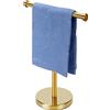 Kalitro Gold Towel Rack Hand Towel Stand, Bathroom Towel Holder Stand SUS304 Stainless Steel (Gold)