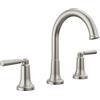 Delta Saylor Brushed Nickel Bathroom Faucet 3 Hole, 8 Inch Widespread Bathroom Sink Faucet for Vanity, Metal Push-Pop Drain Assembly, Stainless 3535-SSMPU-DST