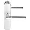 TESA maniglia elettronica Code Handle con tastiera digitale per porte interne, placca lunga senza foro chiave, destra, cromo opaco