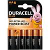 DURACELL STILO AA PLUS POWERBOOST - BLISTER 6 BATTERIE LR6/MN1500-MELDU0143