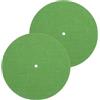 sourcing map 2 tappetini per giradischi, 17,8 cm, in feltro, riduzione delle vibrazioni, per giradischi in vinile, studio di registrazione, verde