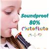 Muteflute Papelivi - Set premium 5 sordinelle muteflute per flauto dolce (Hohner - Yamaha) in blister, riducono l'insonorizzazione parzialmemte (80%) o totalmente (100%) del tuo flauto