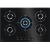 ELECTROLUX - Piano cottura a gas EGG75372K 0 cm, Griglie in ghisa, 5 fornelli, impostazioni fiamma da 1 a 9 - Nero