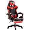 SEDIA DA GAMING, PELLE SINTETICA, CON ROTELLE CUSCINO SUPPORTO E CON POGGIAPIEDI