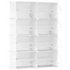 HOOBRO Scarpiera, Scaffale Portascarpe a 8 Scomparti, con Sportello, Scaffale Componibile in Plastica, Scomparto di 40 x 30 x 30 cm, per Corridoio, Portico, Dormitorio, Bianco e Trasparente EWW28SC01