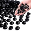 Meschett 0.44 kg de billes de verre Blanc, perles de verre Plates pour vases, cailloux pour la décoration d'Aquarium, pierres de mancala, remplissage de Vase (env. 85-100 pièces)
