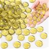 Meschett 440g Ciottoli di Vetro, Vetro Traslucido di Pietre Colorate Decorative, Pietre per Acquario, Pietre Decorative per Vasi, Vetro Sassi per Acquario, Giallo