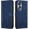 Bravoday Cover per Honor 70, Flip Custodia in Pelle PU con Slot per Schede, Portafoglio Custodia per Honor 70, Blu