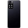 Generico Ricambio compatibile con Xiaomi Redmi Note 11 Pro+ 5G Plus 21091116UG 21091116UC Copri Batteria + biadesivo + lente Vetro Posteriore Back Cover Retro Scocca adesivo + lente FULL con cornice (Nero)