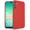 N NEWTOP Cover Compatibile per Samsung Galaxy A56 5G, Custodia TPU SOFT Gel Silicone Ultra Sottile Flessibile Case Posteriore Protezione Fotocamera Anti Urto Guscio Scocca Colorato Fina (Rosso)