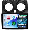 CAMECHO 4+128G 9 Pollici Android 15 Autoradio per Nissan Qashqai 2006-2016 con Telecamera Posteriore, Carplay Wireless Bluetooth Radio con Android Auto GPS FM/RDS WIFI Mirror Link + Touchscreen HD