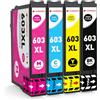 Clywenss 603XL Cartucce d'inchiostro Compatibili con Epson 603 XL per Expression Home XP-2100 XP-2105 XP-2150 XP-2155 XP-3100 XP-3150 XP-3155 4100 4150 WorkForce WF-2810 WF-2820 WF-2830 DWF, 4-Pezzi