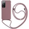 Keteen Cover per Samsung Galaxy S20 FE con Collana Custodia con Cordino TPU Corda Silicone Case Bumper Regolabile Staccabile Shock Absorption Antiscivolo Protettiva Custodia per Samsung S20 FE, Rosa