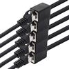 1aTTack.de 618203 Adattatore prolunga CAT7 Cat.7-3 metri - Cavo Ethernet Cavo di rete Lankabel 10 Gb/s cavo grezzo con presa (RJ45) Cat6a 5 pezzi - nero