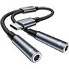 Pamker Adattatore USB C Jack 3.5MM, USBC a Doppio Jack per Samsung Galaxy S25 S24