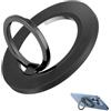 Fonyiunce Anello Magnetico Cellulare, Rotazione a 360° Supporto Cellulare Rotazione, con Anello in Metallo, Supporto Regolabile, Presa Confortevole, per IPhone 16 15 14 Pro Max Plus Mini - Nero