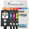 Mondo Stampa Kit 4 Cartucce compatibile con HP 903XL Chip Aggiornato