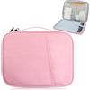 PIWOSGOL Custodia per Tablet 9-11 Pollici Compatibile con iPad Pro/Air 11 (M4/M2), iPad 10.9 10ª Gen, iPad 10.2, Galaxy Tab A9+/S9 FE,Borsa Porta Tablet Imbottita con Manico e Tasca Accessori,Rosa