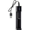 Panlouting Caricabatterie USB per Batterie 18650/17670 / 14500/16340 | Caricabatterie a Singolo Slot per Batterie da 3.7V