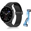 Cinturino Metallico 20mm Acciaio Inox Per Amazfit GTR Mini/GTS 4 E Altri – Nero