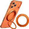 GWEOR Supporto Magnetico ad Anello per Cellulare per MagSafe (arancione) - Anello e Supporto Ruotabile a 360°, Compatibile con iPhone17 Pro Max 16/15/14/13/12 Pro Max - Accessori per MagSafe