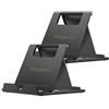 MoKo 2PZ Pieghevole Supporto per Smartphone, Tablet (4-11) e E-Reader, per iPhone 16/PRO/PRO Max/Plus, iPhone 15/PRO/PRO Max/Plus, iPhone 14/PRO/PRO Max/Plus, iPhone 13/PRO/PRO Max/Plus, Nero + Nero